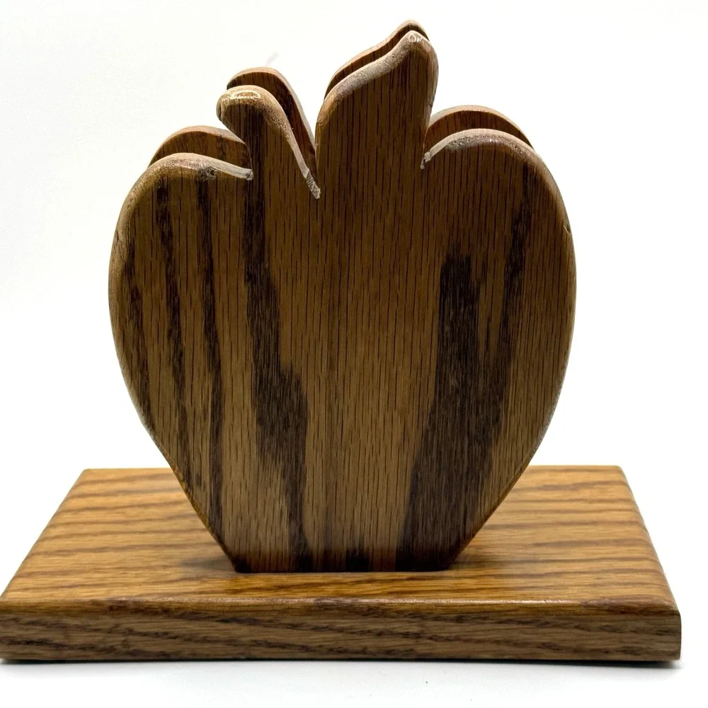 Handmade wooden apple